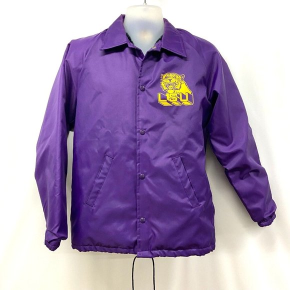 Chalk Line Other - LSU Tigers Purple Snap-up Chalk Line Nylon Jacket w/ fleece lining Size S USA